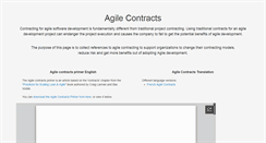 Desktop Screenshot of agilecontracts.org